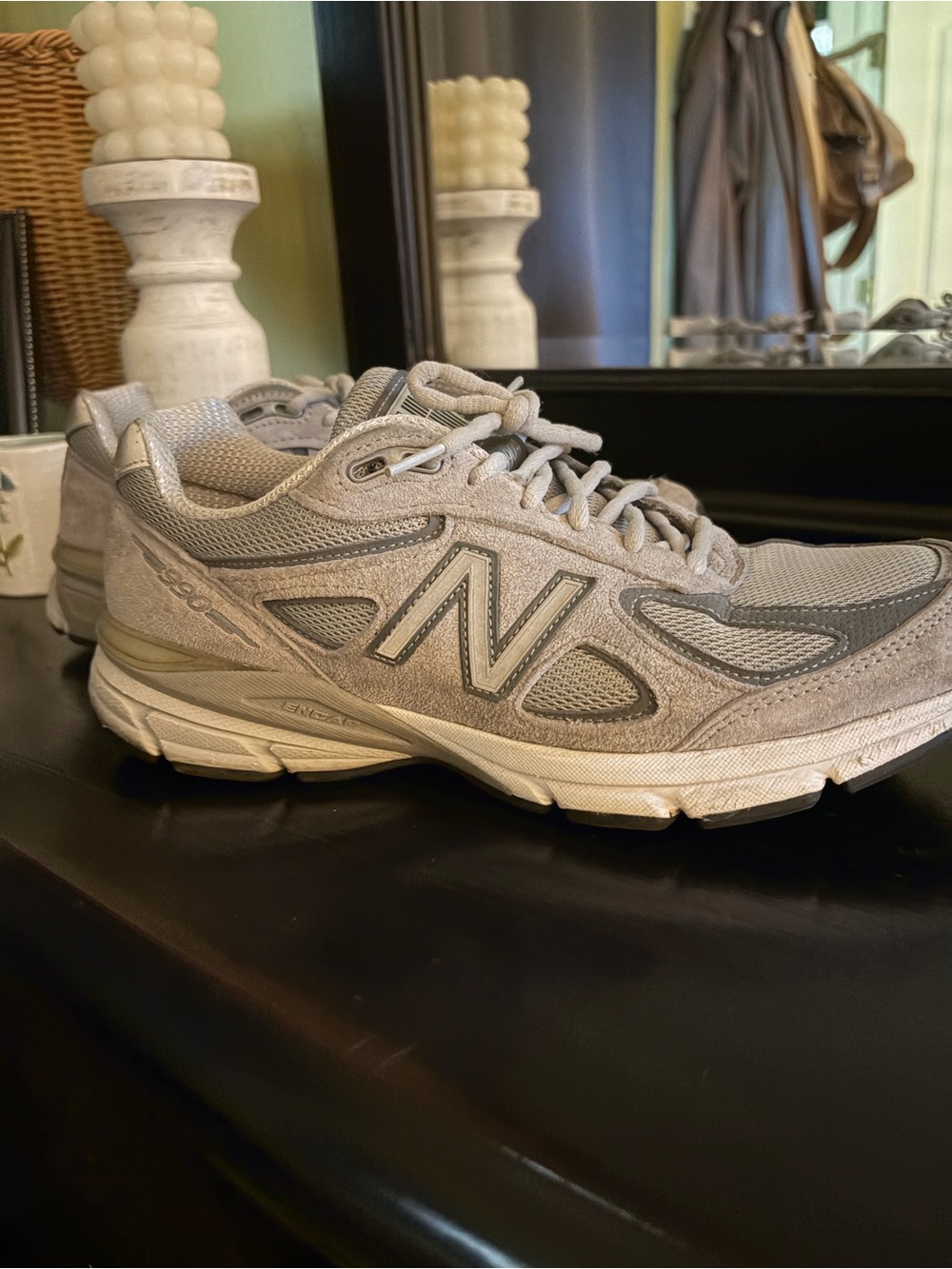 New Balance 990 Light Gray Athletic Running Shoes
